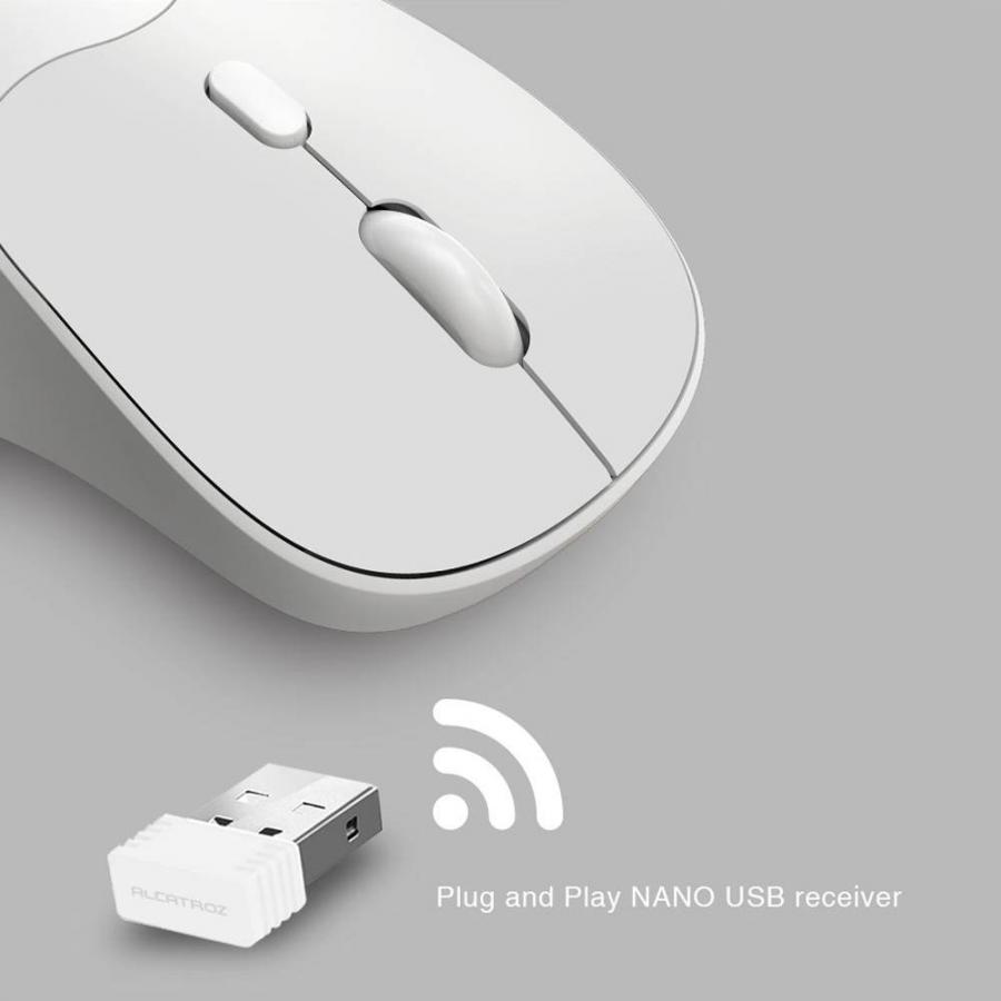 ALCATROZ SILENT BT5.4 WIRELESS MOUSE AIRMOUSE DUO 6R SLATE