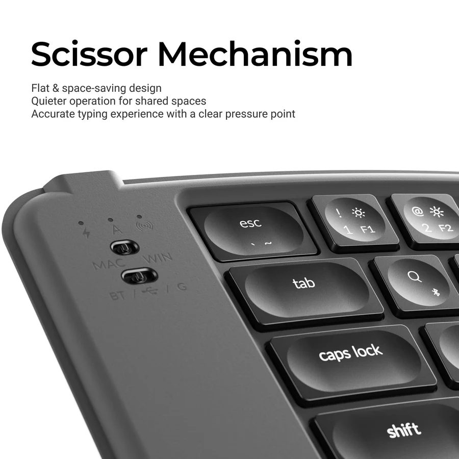 Keychron B11 Pro (B11P-K1) Ultraslim Wireless BT Foldable Keyboard Online customization - Gray US La