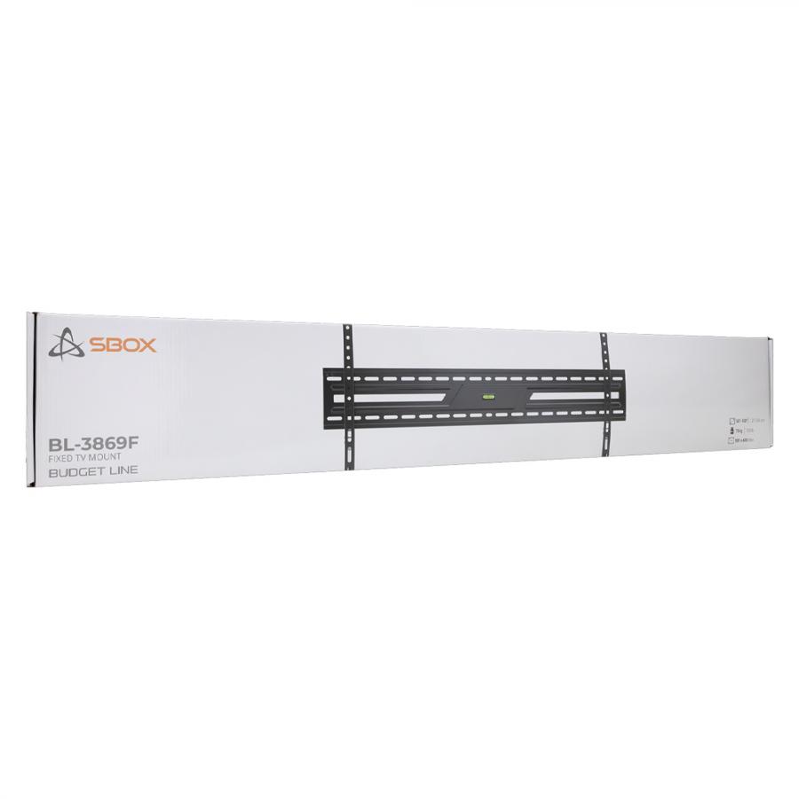 SBOX WALL MOUNT BUDGET 50'-100' / 75kG / MAX VESA 900x600 BLACK