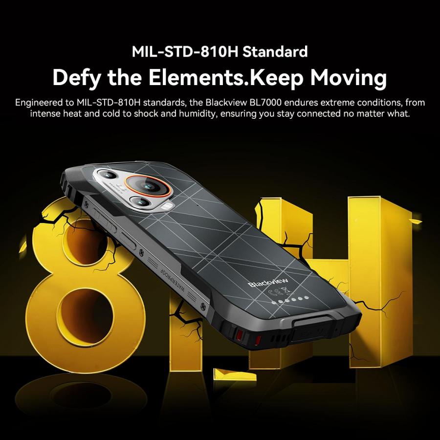 BLACKVIEW DUAL 5G RUGGED SMARTPHONE (8GB+256GB) BL7000 NFC WITH CHARGING DOCK BLACK