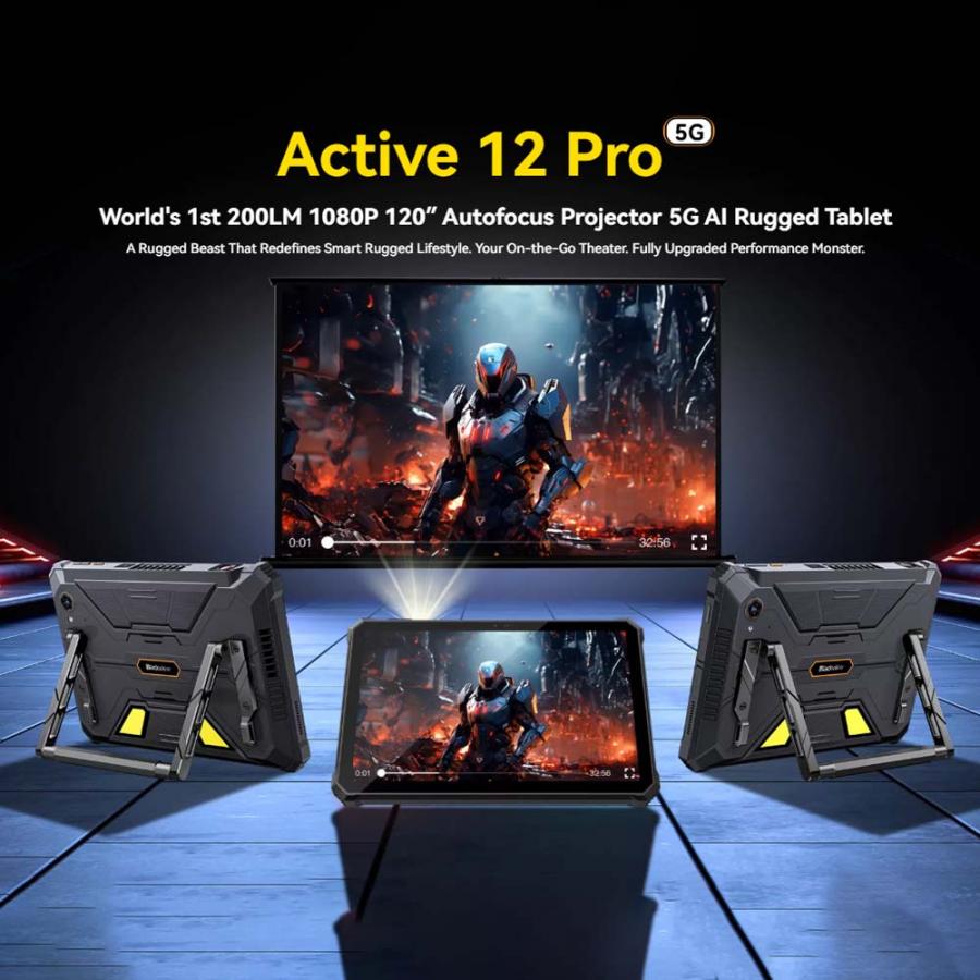 BLACKVIEW 5G OCTACORE 11' (16GB+1T) RUGGED PROJECTOR TABLET BLACK