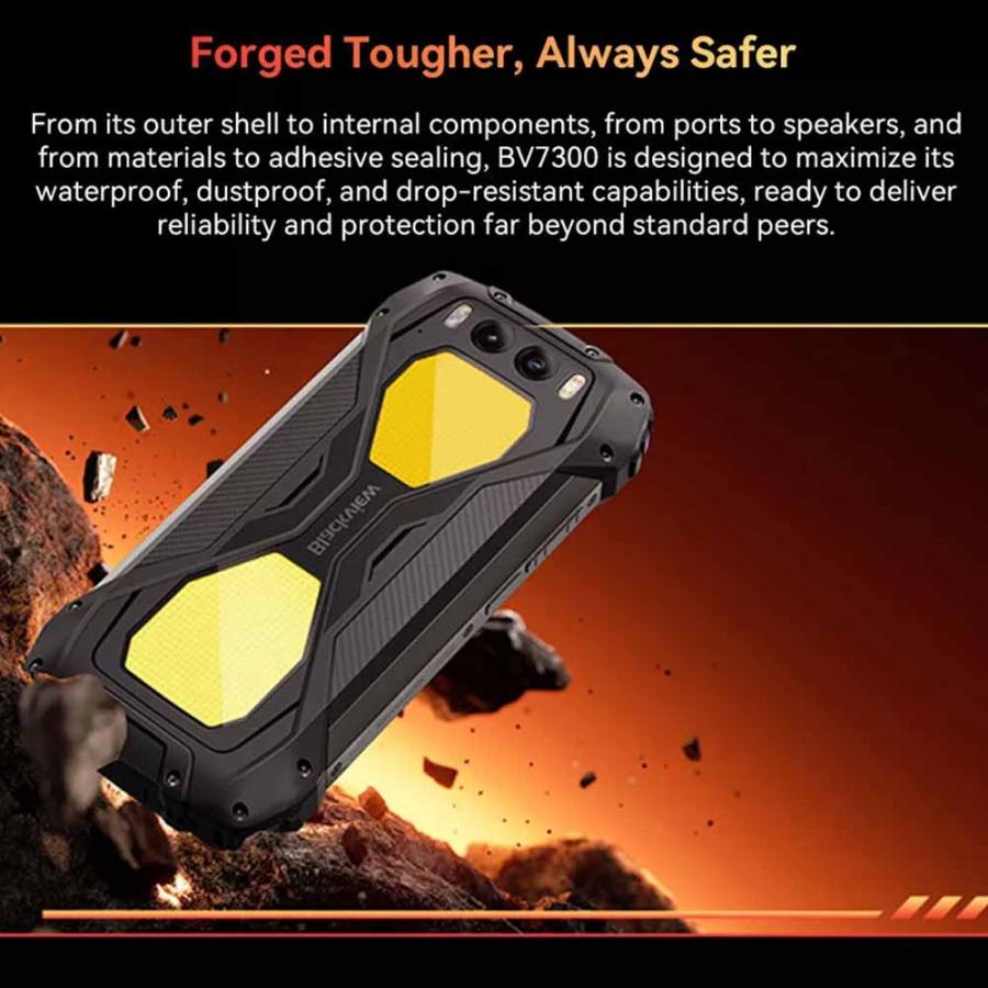 BLACKVIEW BV7300 OCTACORE (6GB+256GB) NFC RUGGED SMARTPHONE BLACK