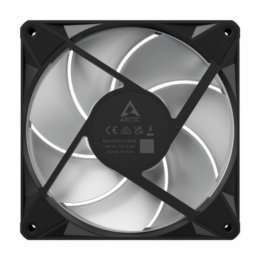Arctic BioniX P14 A-RGB Pack of 3 - 140mm Case Fan with A-RGB - Fluid Dynamic Bearing - PWM