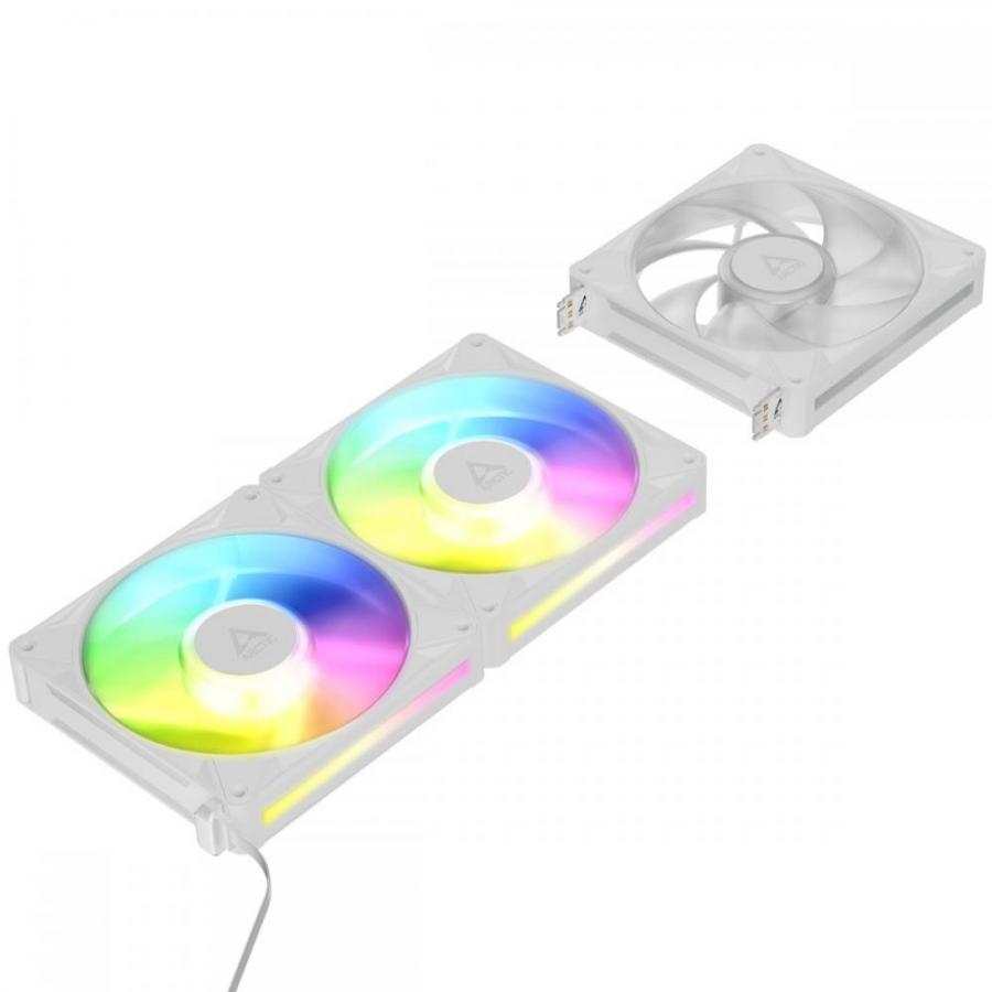 Arctic BioniX P14 A-RGB (White) Pack of 3 - 140mm Case Fan with A-RGB - Fluid Dynamic Bearing - PWM