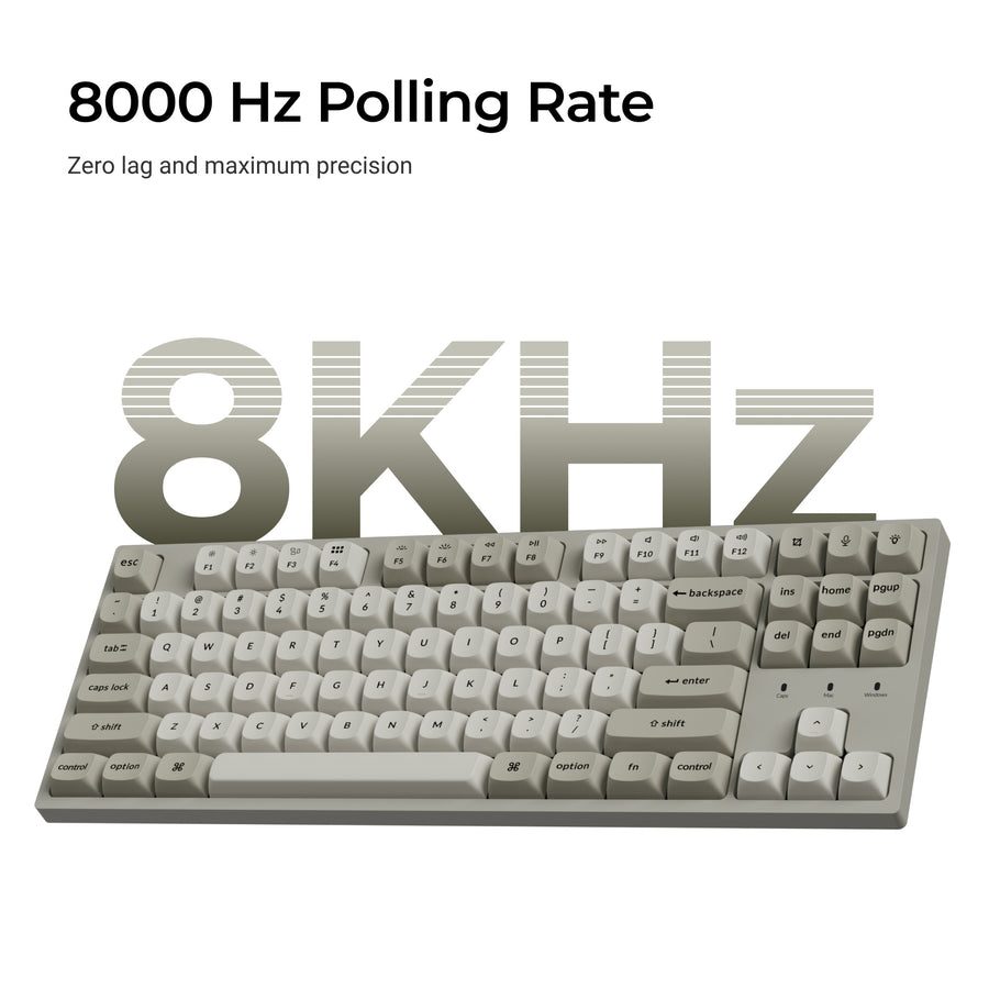 Keychron C1 Pro (C1PX-M1) QMK/VIA Mechanical Red Switch - 8K Polling Rate Hot Swap.80% US Retro RGB