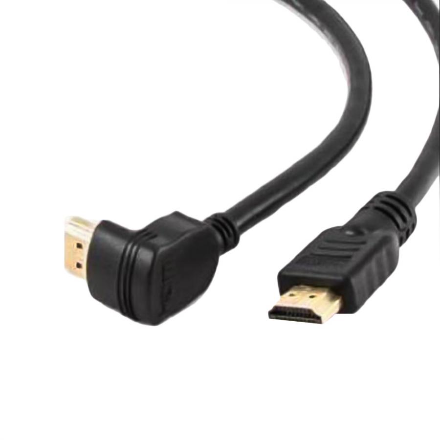 CABLEXPERT HDMI v.1.4 90DEGREES MALE TO STRAIGHT MALE CONNECTORS CABLE 19PINS GOLD PLATED 1,8M