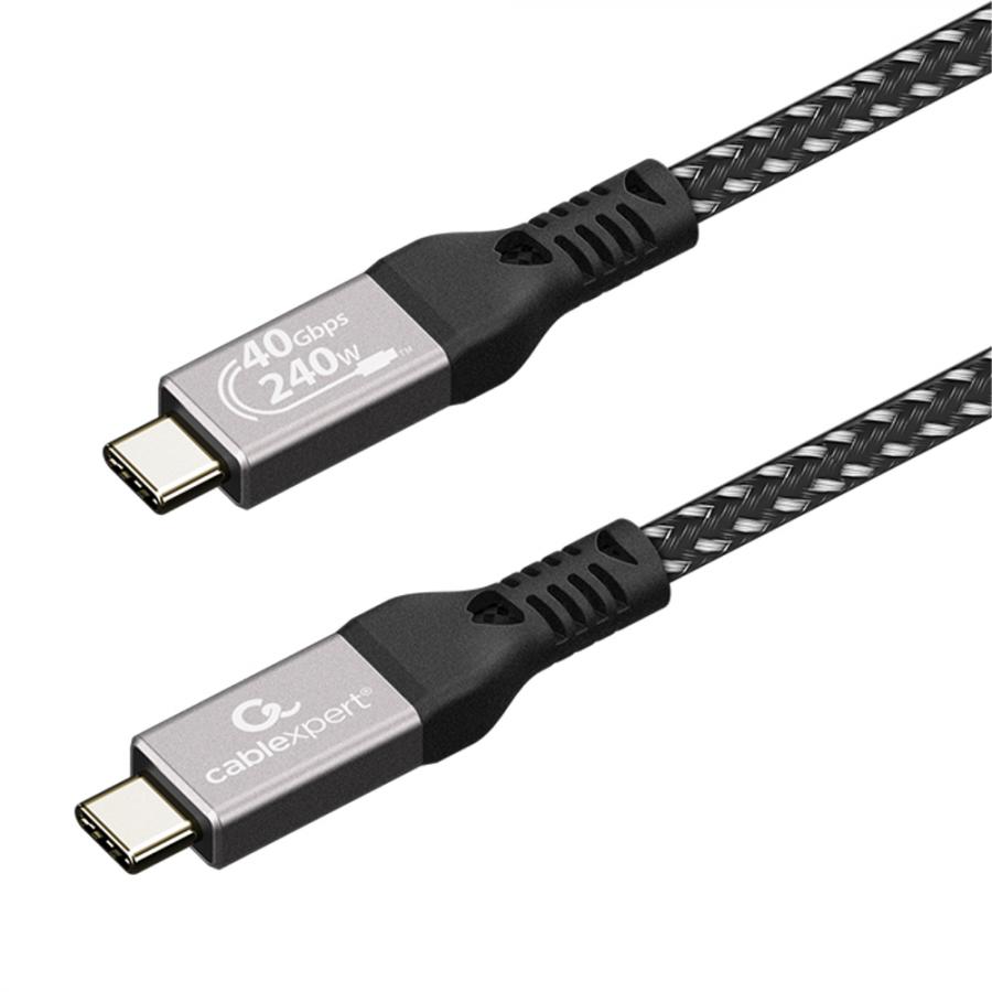 CABLEXPERT PREMIUM USB 4 TYPE-C CHARGING & DATA CABLE 40 Gbps 240W 0.5M