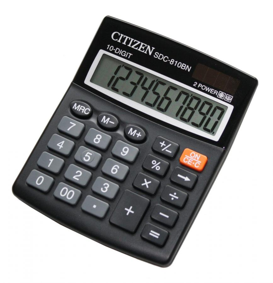 CITIZEN SDC810NR SEMI DESKTOP CALCULATOR