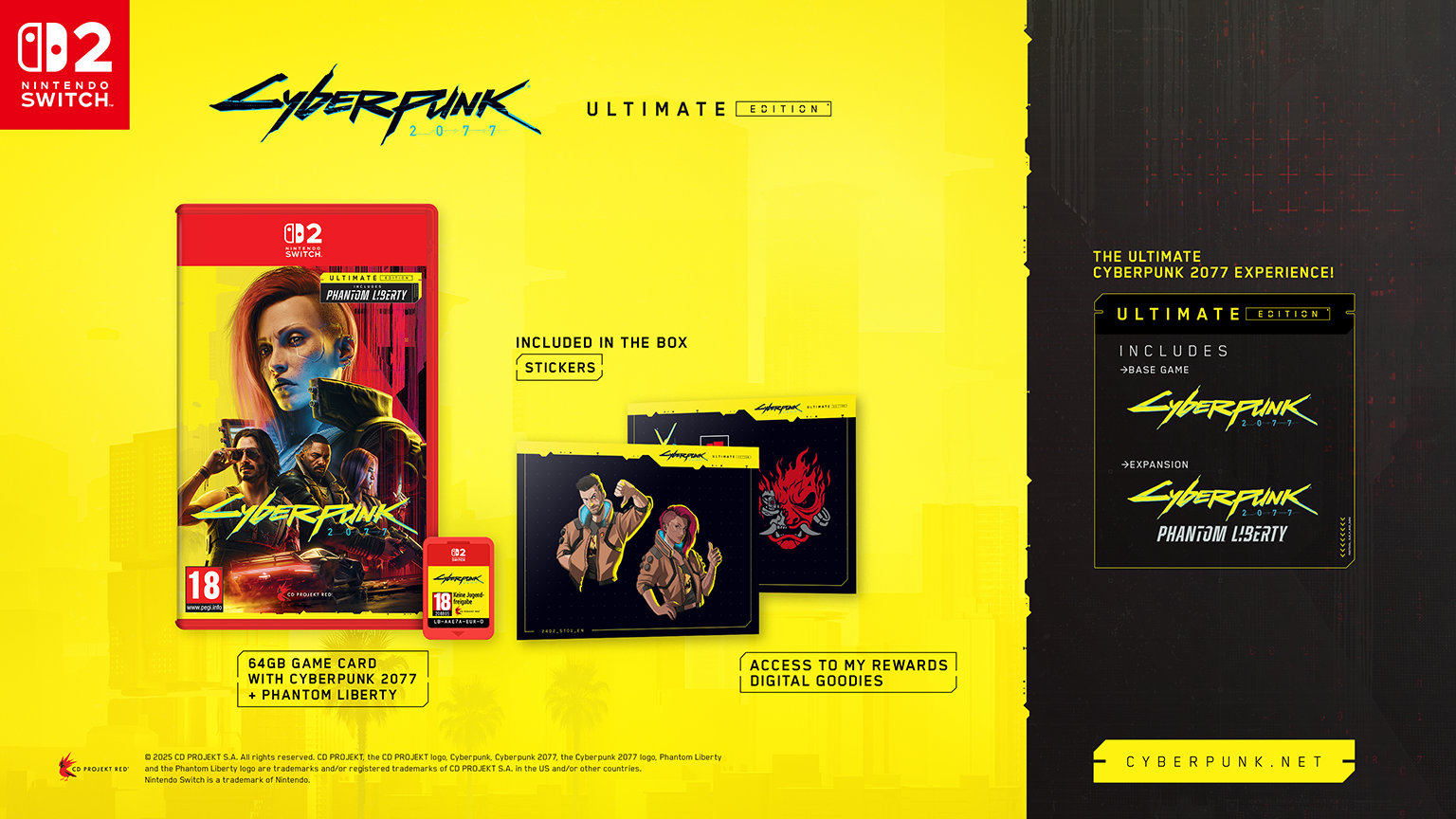 Cyberpunk  2077  Ultimate  Edition Nintendo Switch 2 NEW 