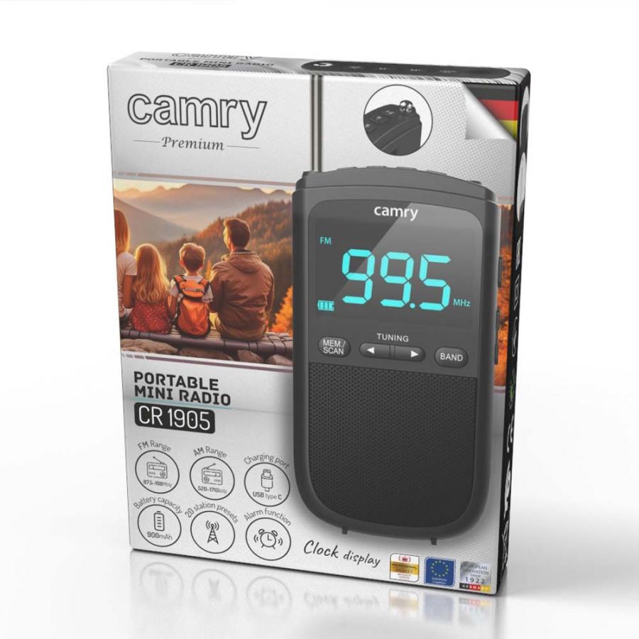 CAMRY PORTABLE USB MINI RADIO BLACK