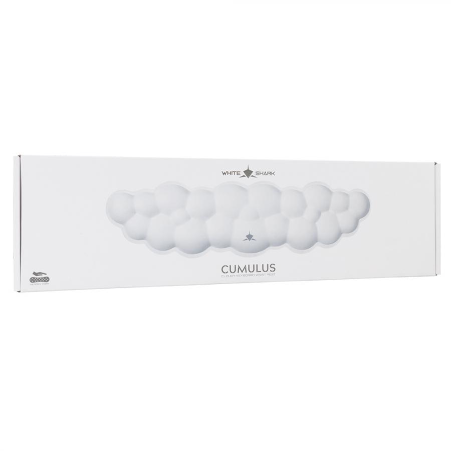 WHITE SHARK KEYBOARD WRIST REST KP-012 CUMULUS WHITE