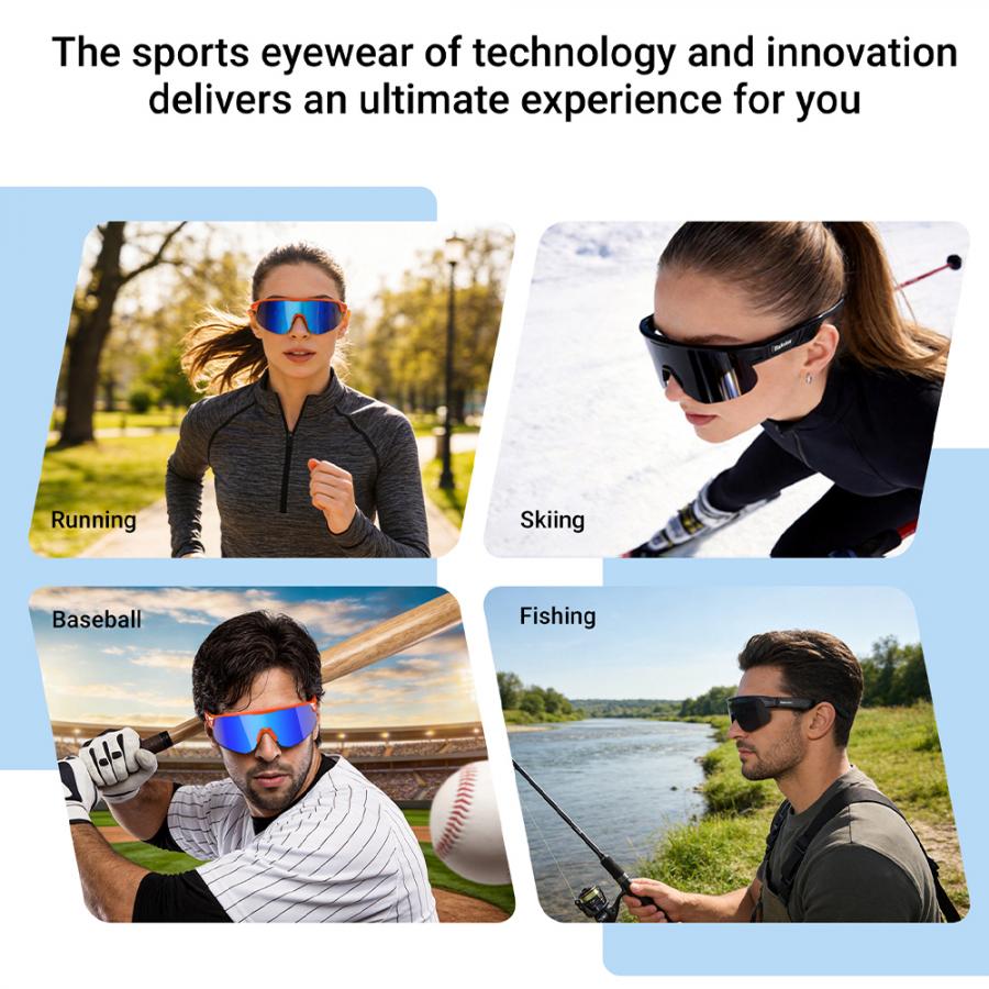 BLACKVIEW BT6.0 CYCLING SMART GLASSES UV400 PROTECTION IP54 BLACK