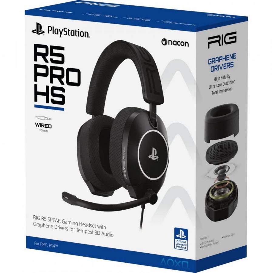 PS5 NACON RIG HEADSET R5 PRO HS BLACK WIRED
