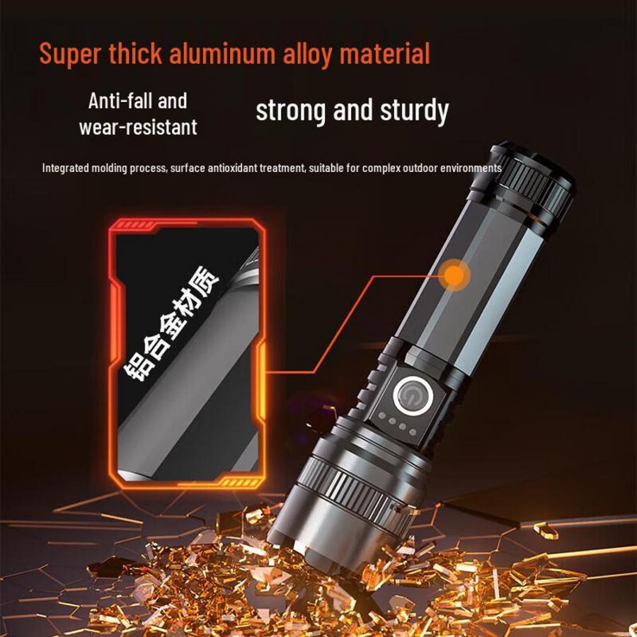 DELI FLASHLIGHT 500LM BLACK