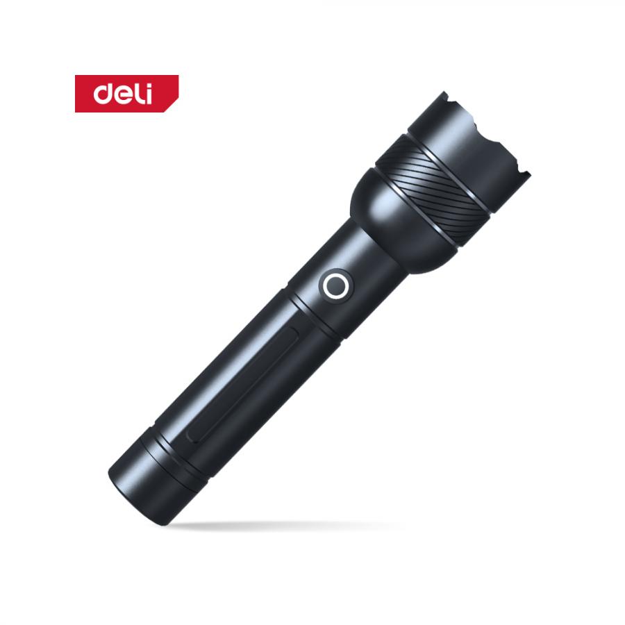 DELI FLASHLIGHT 200LM BLACK