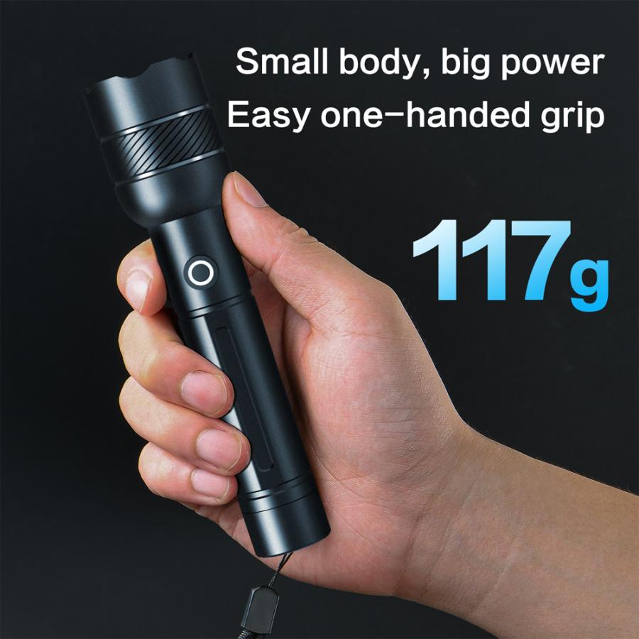DELI FLASHLIGHT 200LM BLACK