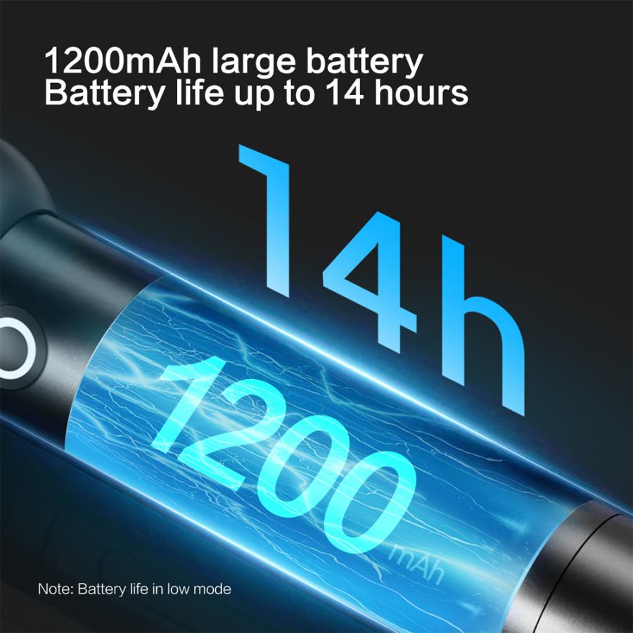 DELI FLASHLIGHT 200LM BLACK