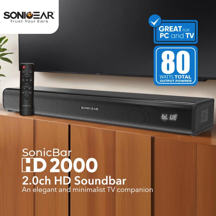 SONICGEAR 2.0CH HD SOUNDBAR SONIC BAR HD 2000