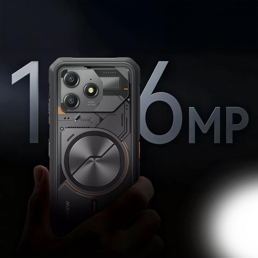 BLACKVIEW OCTA-CORE RUGGED PHONE 6.56' (6GB+128GB) NFC ANDROID 16 WITH PROTECTIVE CASE COSMIC BLACK