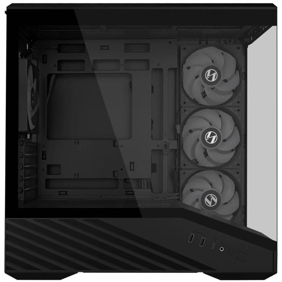 Lian Li Vector V100 Mini Black - 4 x 120mm ARGB - Mini/Micro ATX - LED RGB Strip - Tempered Glass