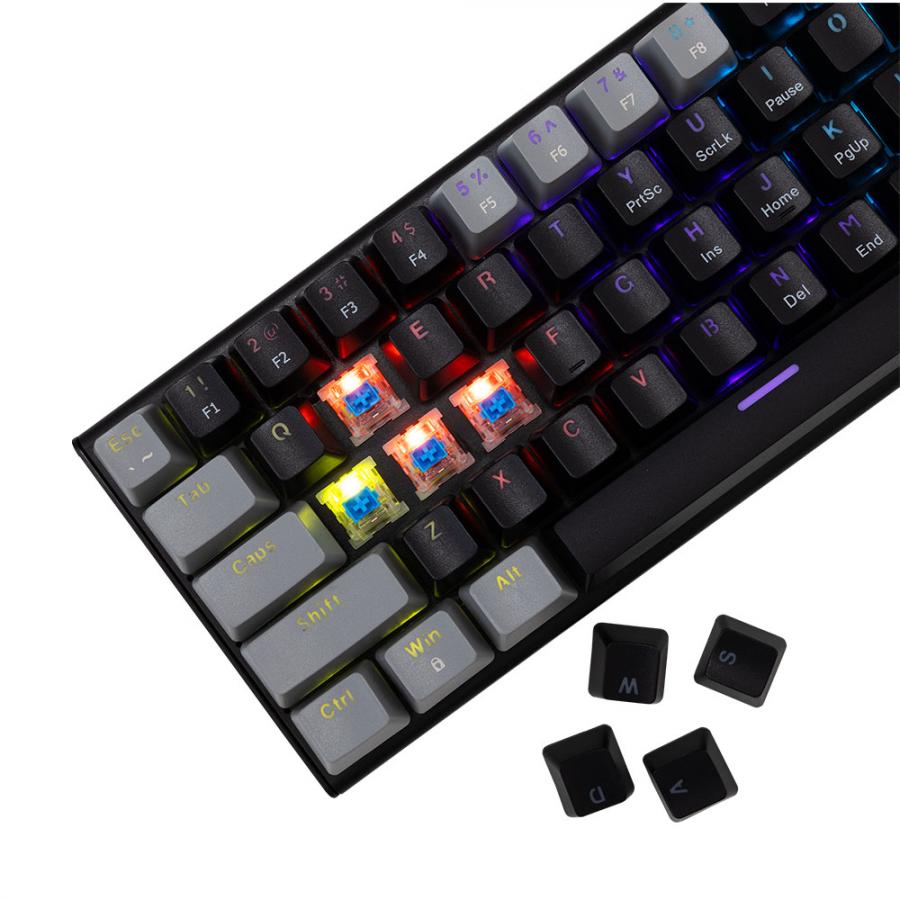 WHITE SHARK MECHANICAL KEYBOARD GK-002121V2 US BLUE SWITCH WAKIZASHI-2 BLACK/GREY