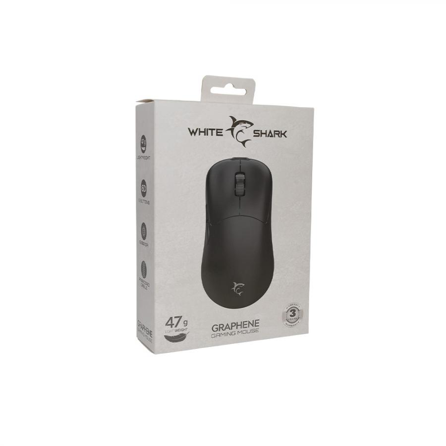 WHITE SHARK MOUSE GM-5014 GRAPHENE 12.400 DPI BLACK