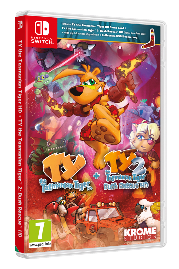 Ty The Tasmanian Tiger HD  +  Ty The Tasmanian Tiger 2: Bush  Resque HD  BUNDLE  Nintendo Switch  NEW