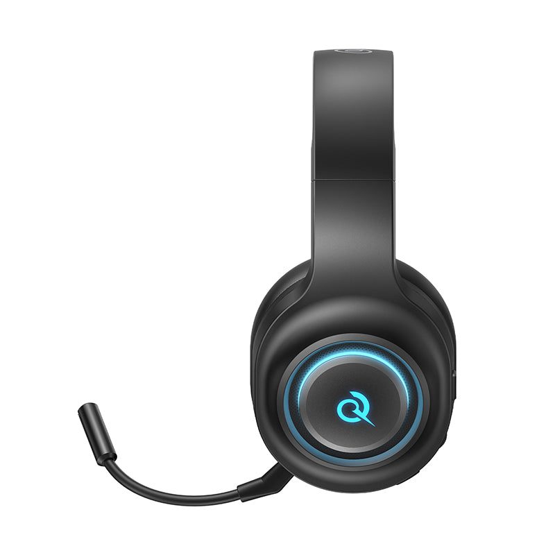QCY Heroad V200 Wireless Quad Black - Bluetooth & WiFi & USB-A & USB-C RGB Gaming Headset PS4/PS5/PC