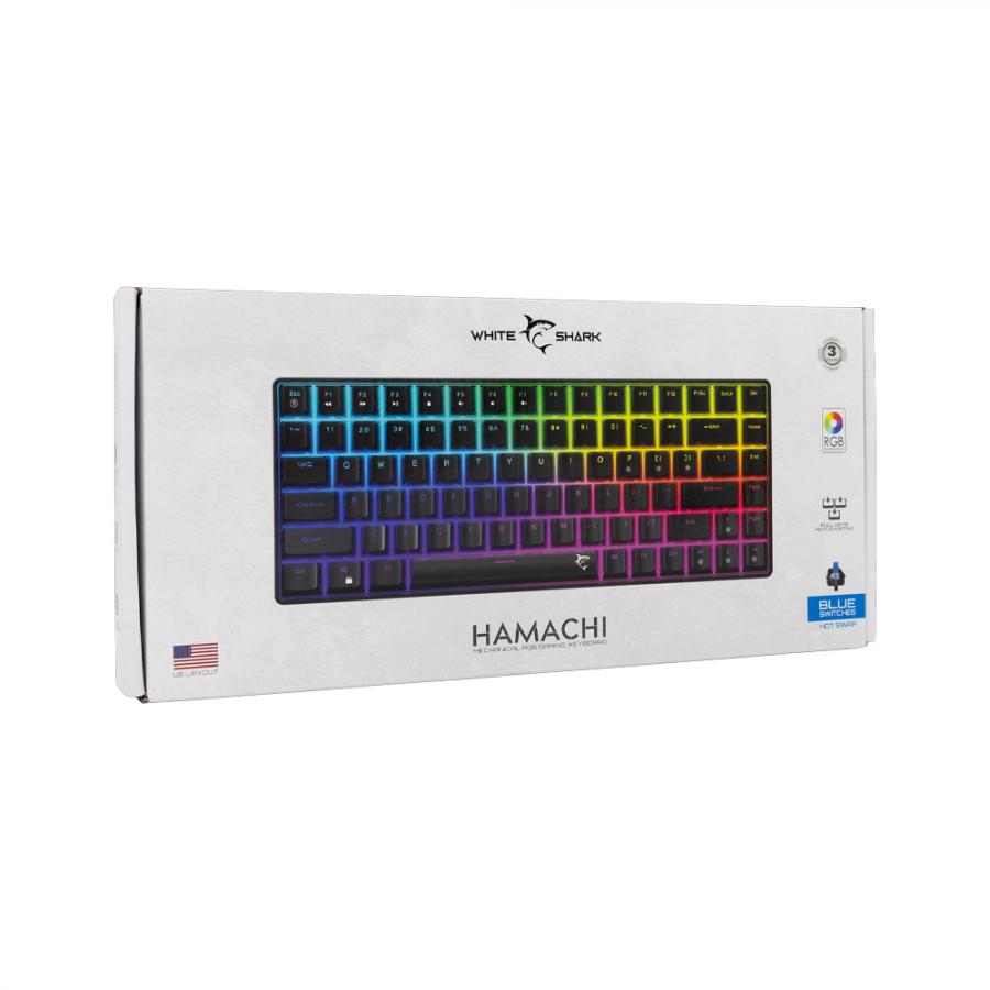 WHITE SHARK MECH KEYBOARD GK-005121 HAMACHI RGB US BLUE SW.