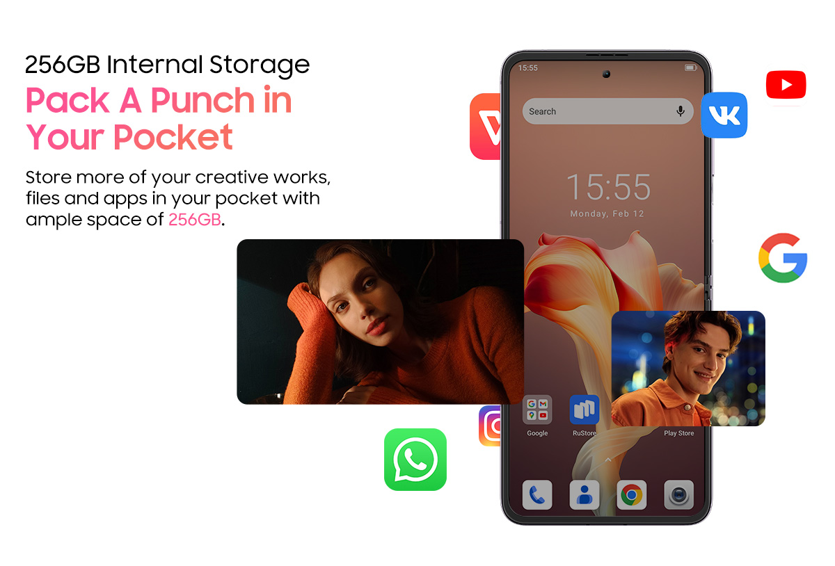 BLACKVIEW HERO 10 (12GB+256GB) NFC FLIP SMARTPHONE ANDROID 14 BLACK