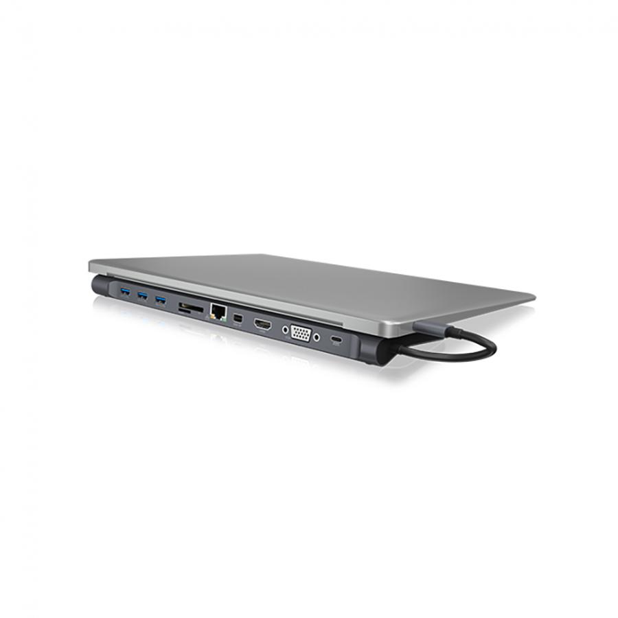ICY BOX 11 IN 1 TYPE-C NOTEBOOK DOCKING STATION WITH TRIPLE VIDEO OUTPUT