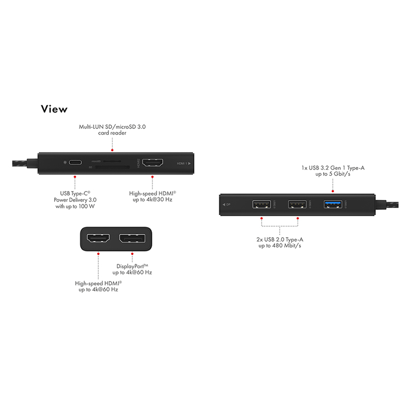 ICY BOX 9 IN 1 TYPE-C DOCKING STATION WITH TRIPLE VIDEO OUTPUT PD100W