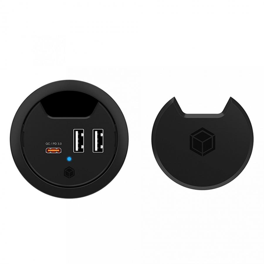 ICY BOX DESK USB CHARGER PD 27W & QC3.0