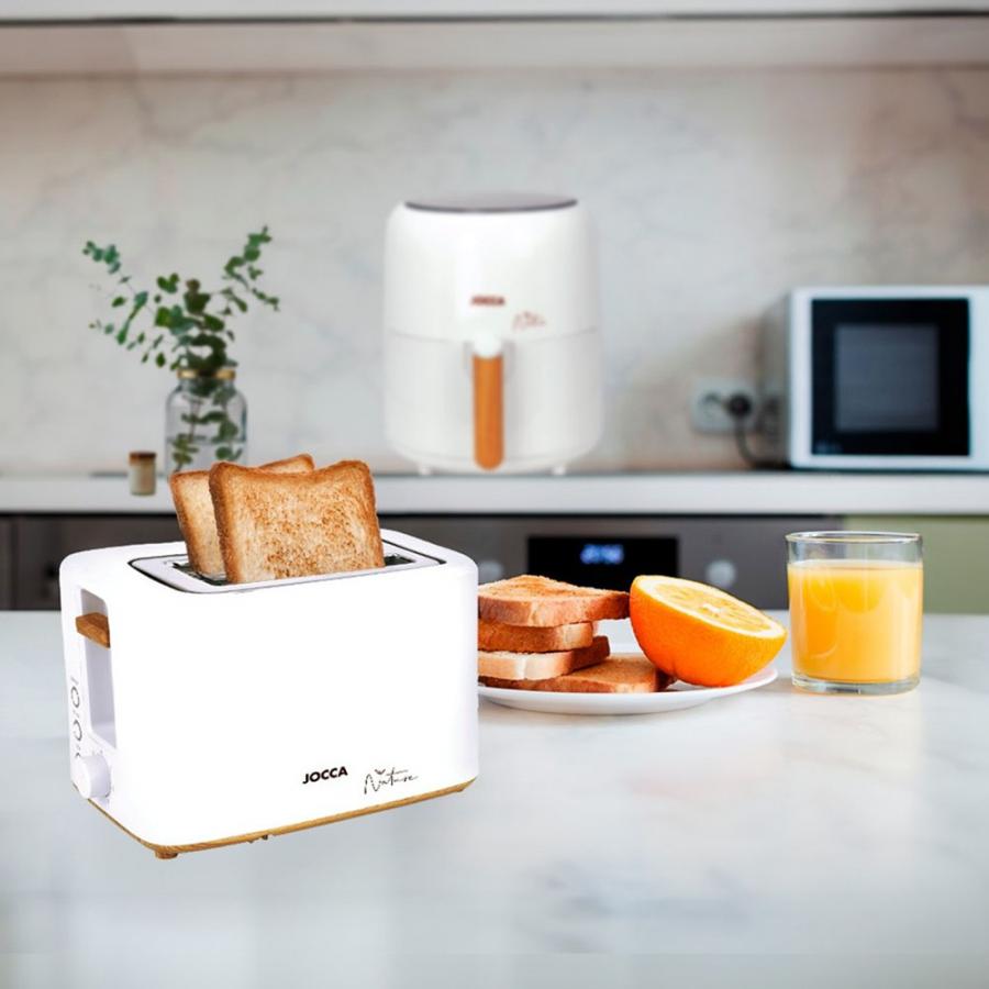 JOCCA 2-SLICE TOASTER NATURE LINE WHITE BAMBOO
