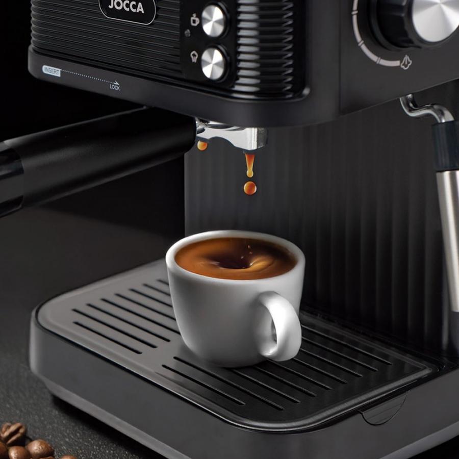 JOCCA 20 BAR ESPRESSO MACHINE WITH STEAM WAND AND 1.8 LITRE WATER TANK BLACK