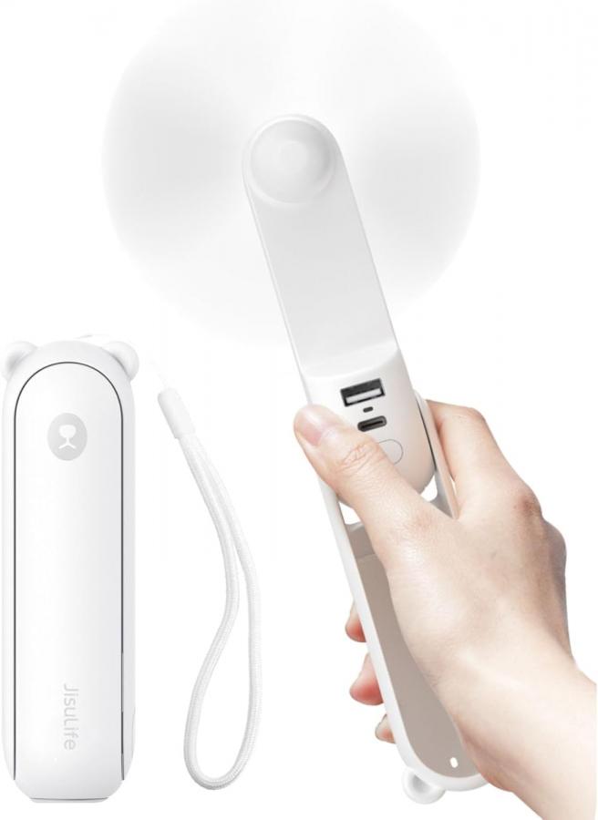 JISULIFE (FHL08POWH) HANDHELD FAN 8 PLUS (4500MAH)  WHITE