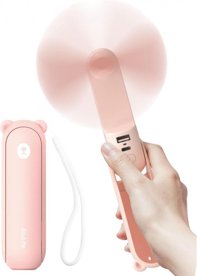 JISULIFE (FHL08POPK) HANDHELD FAN 8 PLUS (4500MAH)  PINK