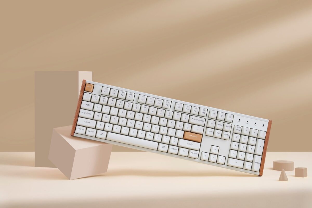 Keychron K10 HE (K10H-Q1) Special Wood Edition White Wireless Magnetic Hall Effect RGB 100% US