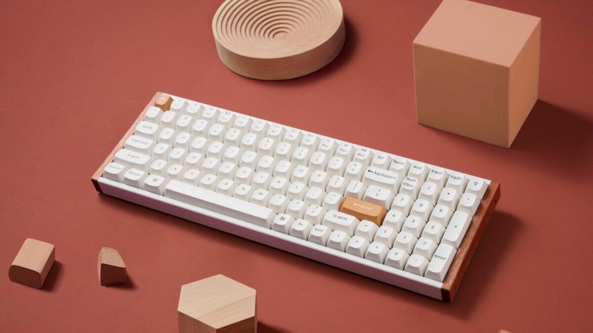 Keychron K4 HE (K4H-Q1) Special Wood Edition White Wireless Magnetic Hall Effect RGB Keyboard 96% US