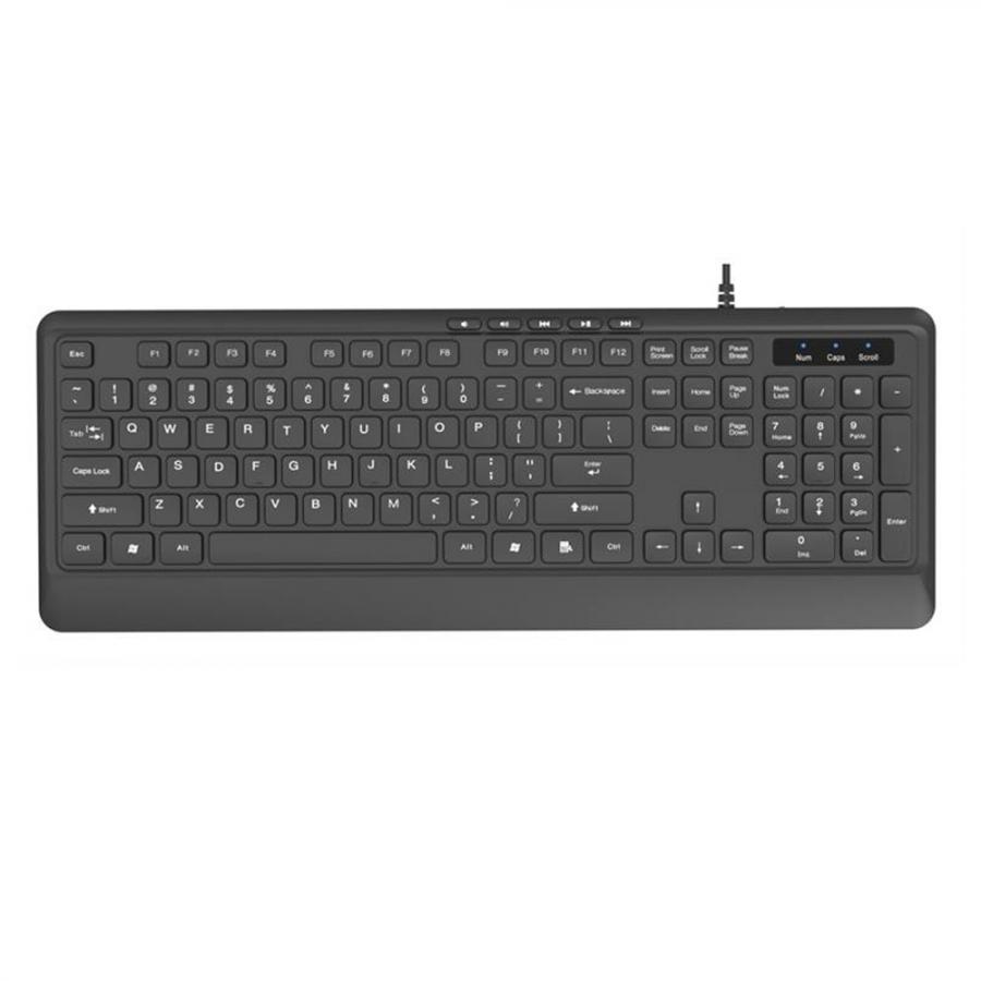 GEMBIRD SLIM WIRED MULTIMEDIA KEYBOARD US LAYOUT BLACK