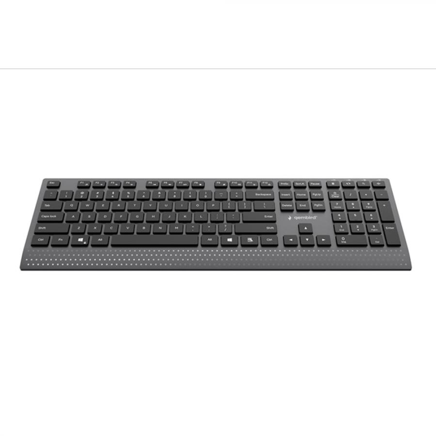 GEMBIRD SLIM WIRED MULTIMEDIA KEYBOARD WITH TYPE-C ADAPTER US LAYOUT BLACK