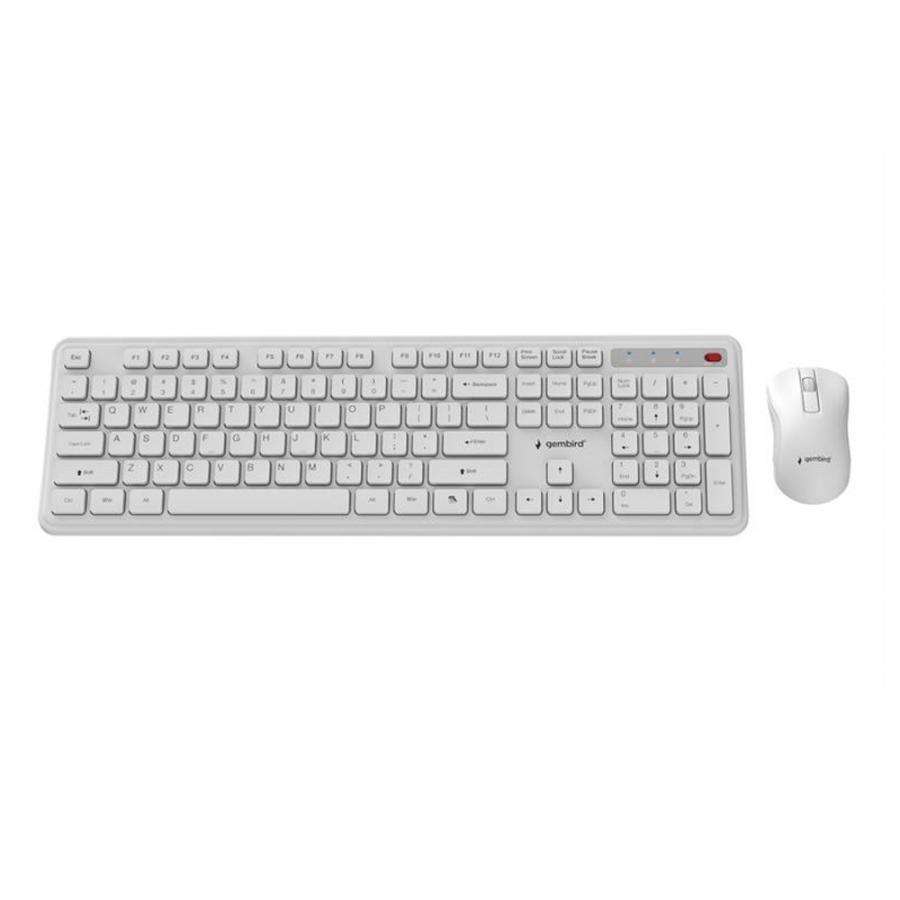 GEMBIRD SLIM PRO BUSINESS WIRELESS DESKTOP SET US LAYOUT WHITE