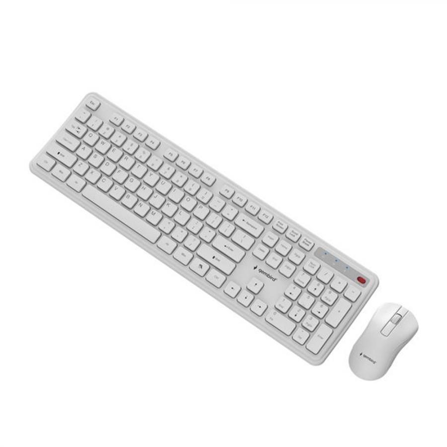 GEMBIRD SLIM PRO BUSINESS WIRELESS DESKTOP SET US LAYOUT WHITE