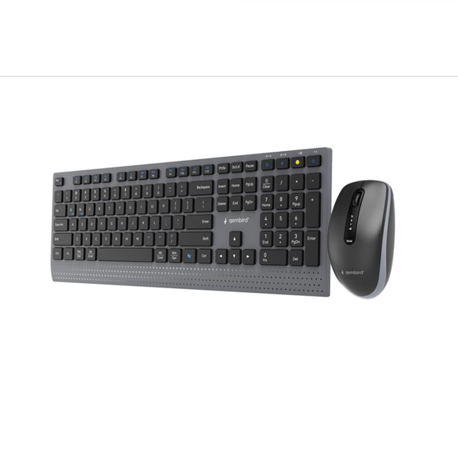 GEMBIRD DUAL-MODE SLIM WIRELESS DESKTOP SET 2.4G + BT US LAYOUT BLACK
