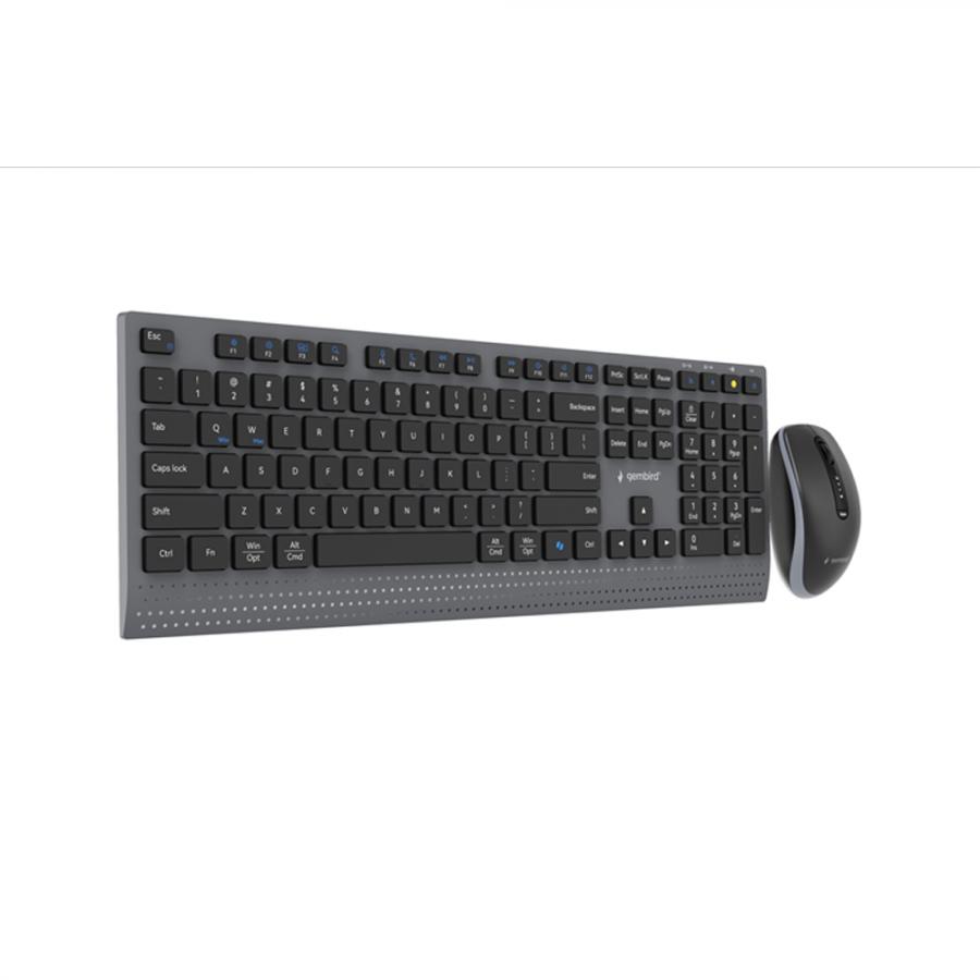 GEMBIRD DUAL-MODE SLIM WIRELESS DESKTOP SET 2.4G + BT US LAYOUT BLACK