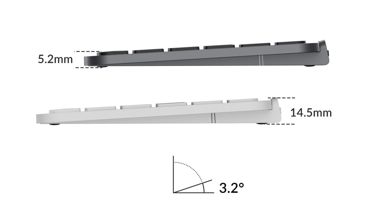 Keychron B6 Pro (B6P-K1) Ultraslim Wireless BT Keyboard ZMK Online customization - Gray 100% US Lay