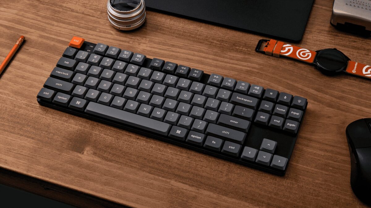 Keychron K1 Max (K1M-H1) ANSI 80% TKL Black Full Assembled Red Switch RGB Hot-Swap Wired Low Profile
