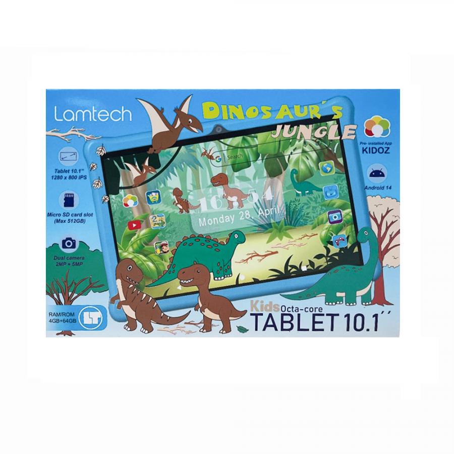 LAMTECH OCTA-CORE KID TABLET 10.1'  4GB+64GB ANDROID 14 SKY BLUE DINOSAUR'S JUNGLE