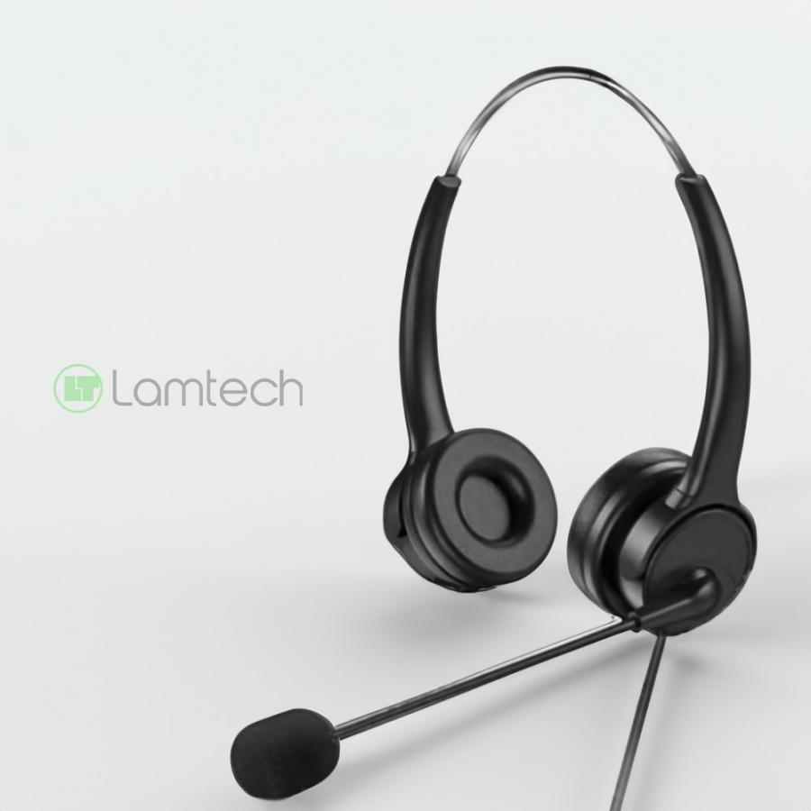 LAMTECH ON-EAR HEADSET WITH ANC MIC AND 3 CONNECTORS