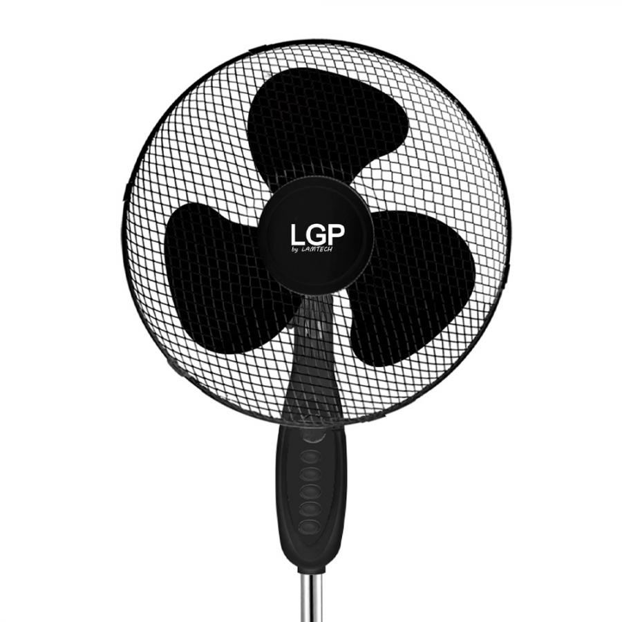 LGP ROUND BASE STAND FAN 16' 40CM 45W WITH TIMER BLACK